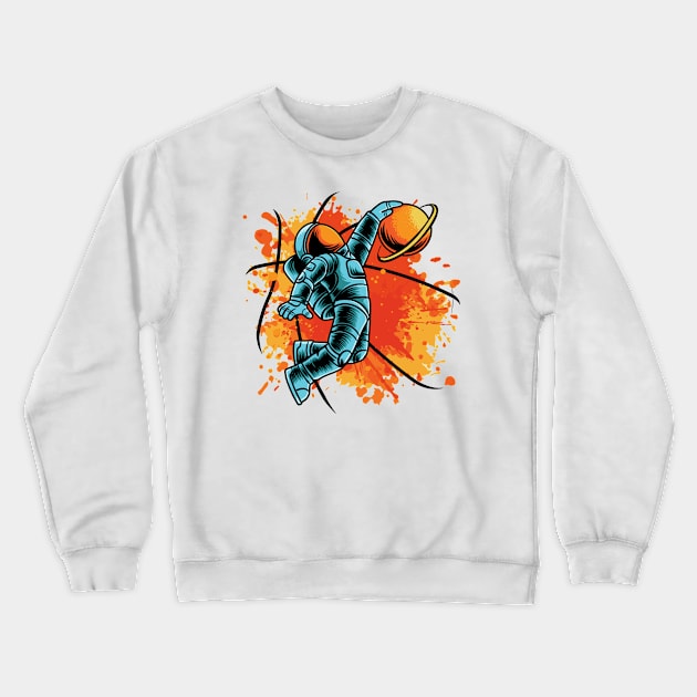 space basketball Crewneck Sweatshirt by Teeeshirt